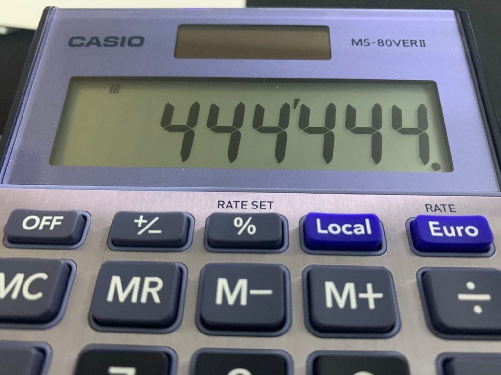 Calculadora de sobremesa Casio MS-80VERII: pantalla