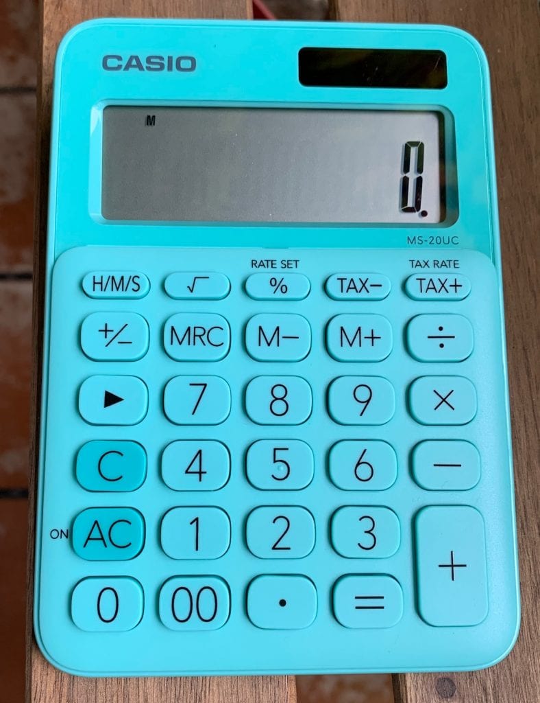 Calculadora de sobremesa Casio MS-20UC: teclas