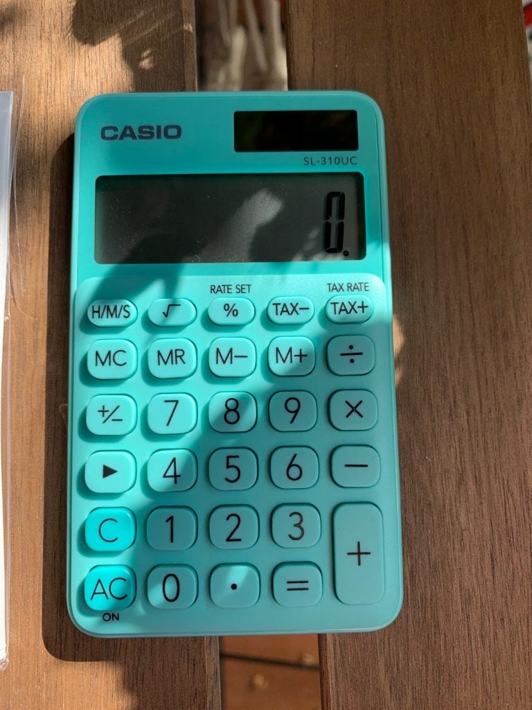 Casio SL-310UC - Pocket calculator: keys