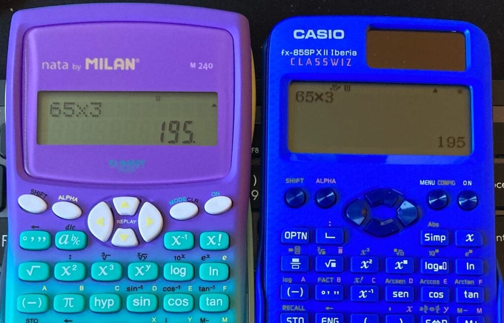milan m240 vs casio fx-85sp-x-ii Iberia